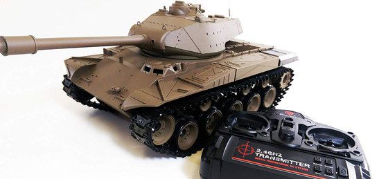 Walker Remote Control Battle Tank RC Battle Tank With Black Transmitter
