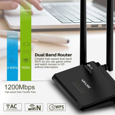 WiFi Router With Smooth Black Surface