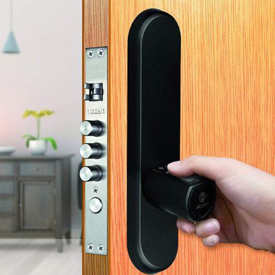 Black Metal Fingerprint Smart Lock
