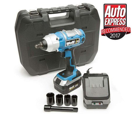 Wolf 18V Cordless Impact Wrench 18V Cordless Impact Wrench In Blue With Case