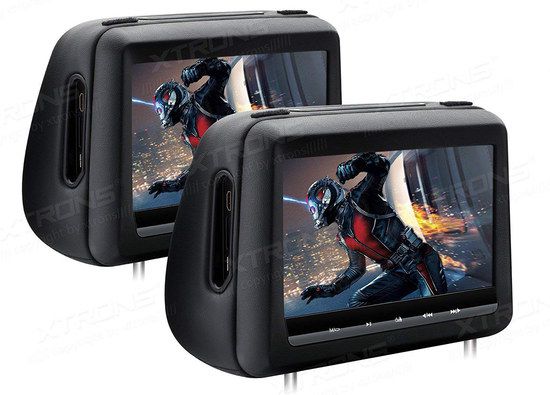 Get The XTRONS 10 Inch Now Headrest DVD Players In Black Leather Surround