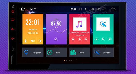 XTRONS Android Bluetooth Double Din Bluetooth Double Din With Black NAV Screen