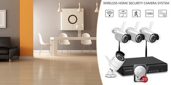 The Yeskamo Wireless IP Camera IP Kit Wireless IP Camera With Black Recorder