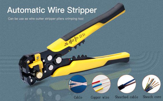 Zoto Wire Stripping Pliers DIY Tool Wire Stripping Pliers Yellow And Black Grip