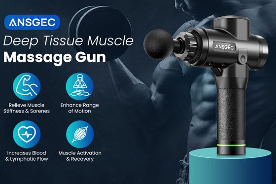 ANSGEC 30 Speed Handheld Muscle Massager Handheld Muscle Massager With 8 Heads