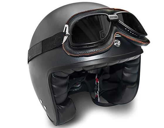 BERTONI Aviator Bikers Goggles Smoke Lenses Bikers Goggles Smoke Lenses Polycarbonate