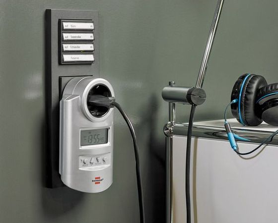 4 Button Usage Primera Electronic Timer Plug Electronic Timer Plug-In In Silver Effect