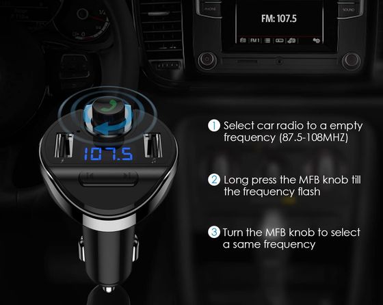Car Mobile Bluetooth Car Kit With Blue LED Screen