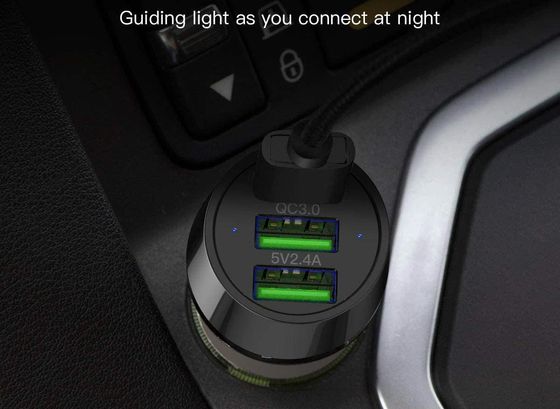 Compact Car USB Adapter Charger Car USB Adapter Charger In Black