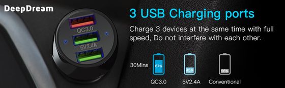 DeepDream 3 Charger Ports QC Black DeepDream 3 Charger Ports