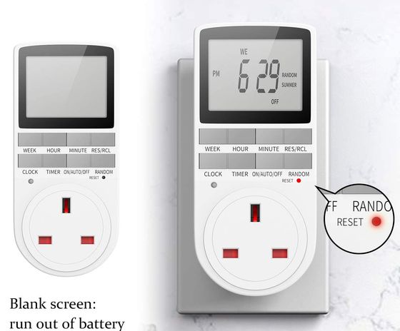 Plug-In Timer Switch With 8 Buttons