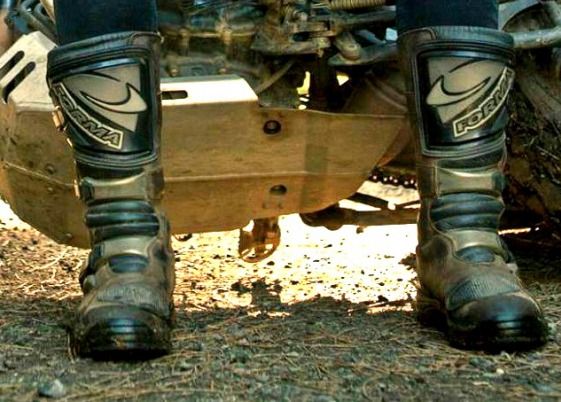 Vintage Full-Grain Motorcycle Boots In Brown