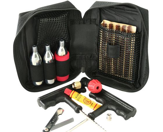 Puncture Repair Kit For Cars With Black Transport Bag