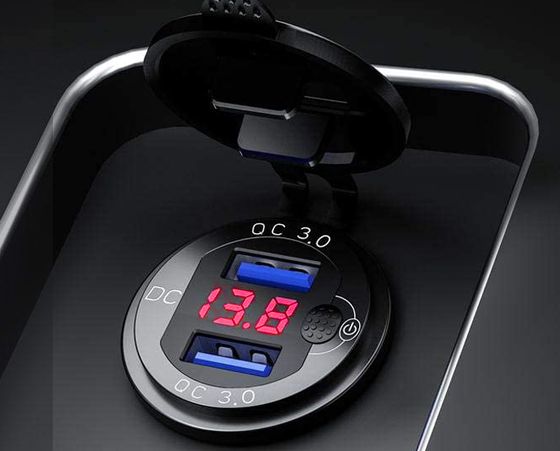 Smart GemCoo Cup USB In Car Charger Cup Twin USB In Car Charger With Blue LED Lighting