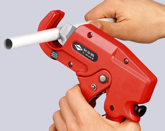 Plastic Pipe Cutter Tool With Red Interior