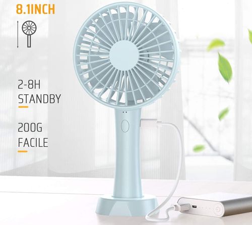 Portable Powerful Handheld Fan With White Handle