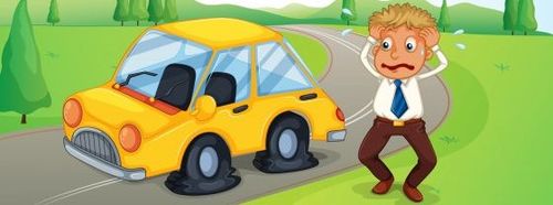 Yellow Car And Frustrated Guy Yellow Car And Frustrated Guy