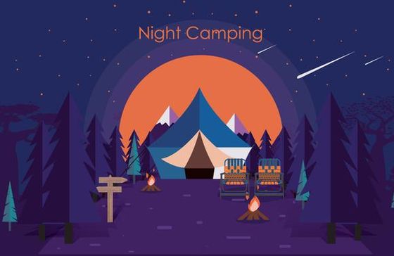 Tent Lit-Up At Night Tent Lit-Up At Night