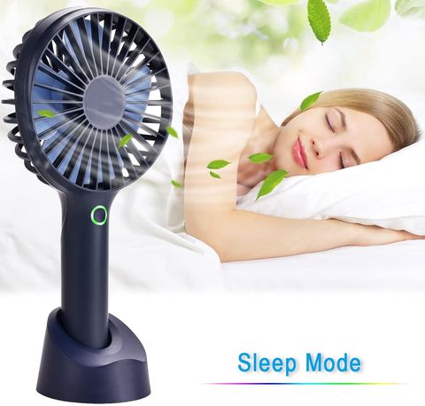 Electric Hand Fan In Navy Blue