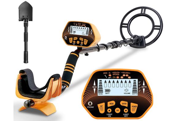 SUNPOW Metal Detector Metal Detector Blue LCD Plus Shovel