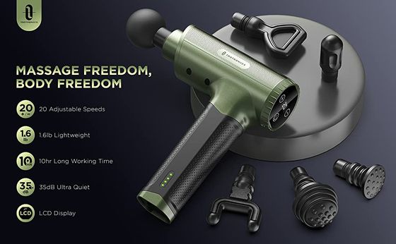 TaoTronics Portable Deep Tissue Massage Gun Portable Deep Tissue Massage Gun With LCD