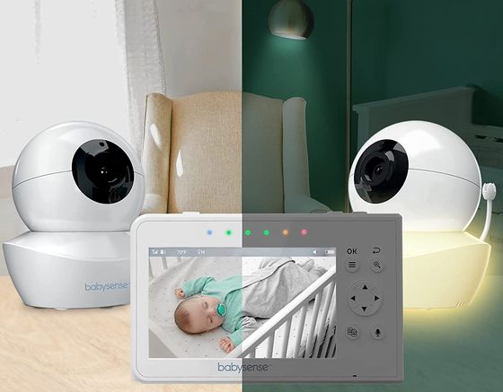 Night Light Video Baby Monitor Split Screen