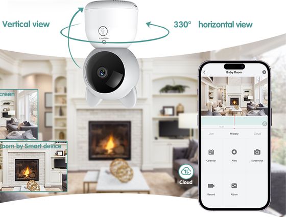 Eyrizon WiFi Baby Monitor Baby Monitor In White With Phone APP