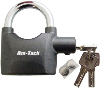 Steel Alarm Padlock With Grey Metal Finish