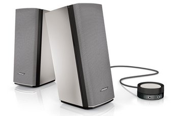 Compact Two-Piece Companion TrueSpace Laptop Speakers Speakers In Grey Brushed Steel Effect