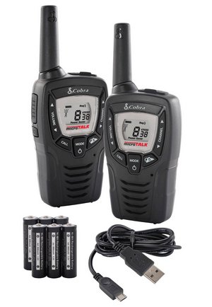 Hands-Free Walkie Talkie Radio Walkie Talkie With Black Micro USB Wire