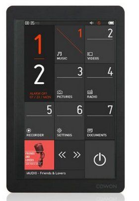 Touch Screen MP3 In Black Showing Settings