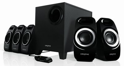 5.1 Audio TV Speakers Subwoofer TV Speakers In Black With Remote