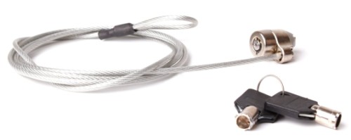 Quality Steel DuraGadget Keyed Notebook Lock Cable Keyed Notebook Lock Cable In Polished Chrome Effect