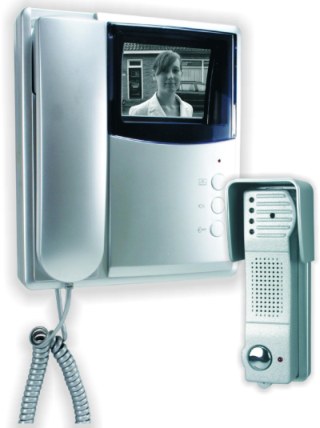 I.R. LED Video Intercom System For Home Use Intercom System For Home In White Casing
