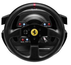 Rubberised Texture Steering Wheel Add-On Compatible 458 Steering Wheel In All Black With Horse Logo