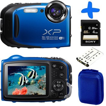 Fuji LCD Digital Camera Camera In Blue With Accessories