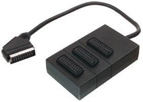 20 Pin Guilty Gadgets 3 Way SCART Splitter Box Guilty Gadgets 3 Way SCART Splitter Box In Black Finish