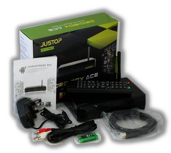 Cortex Android Jelly Bean OS Smart TV Set Top Box Smart TV Set Top Box Showing Box And Accessories