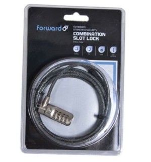 Keyless 4 Wheel Security Lock Cable In Black Packaging