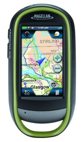 Handheld Altitude GPS Map Of Scotland Screen