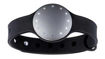 Wristband In Black With Chrome Dial