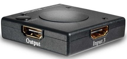 Gold Plated Multi Port Connect 3 HDMI Switch Multi Port Connect 3 HDMI Switch Showing Slots