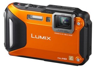 Auto-Focus Panasonic Lumix 4.6 Optical Zoom DMC-FT5EB-D Lumix In Black And Orange Colour