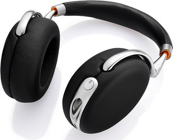 Headphones In Black With Silver Effects