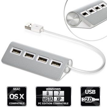 4 Port Hub 4 Port Hub With White Cable Connector