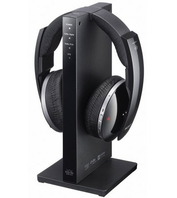 100 Metres Surround Sound Headphones Surround Sound Headphones On Charging Stand