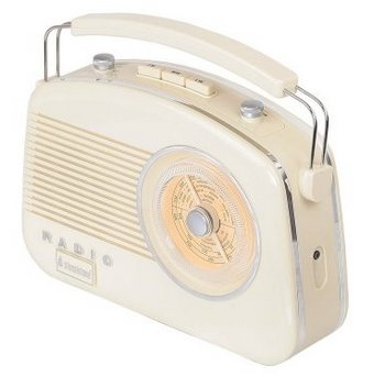 Classy 50's 60's Radio In All Cream Exterior