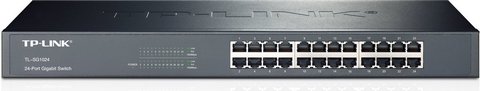 Eco-Friendly RJ45 24 Port Rackmount Switch 24 Port Rackmount Switch In Black And Grey