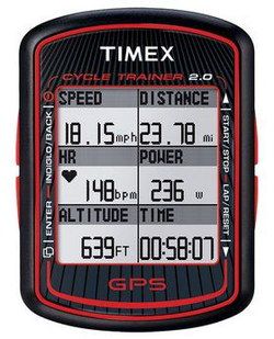 GPS Cycle PC Showing Altitude