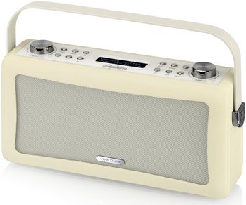 Stream From Spotify Cream DAB+ Radio Cream DAB+ Retro Radio With White Carry Handle